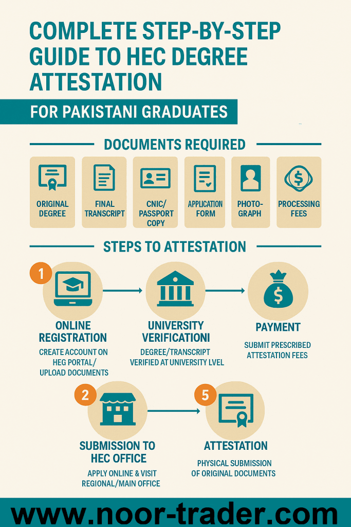 Complete Step-by-Step Guide to HEC Degree Attestation for Pakistani Graduates